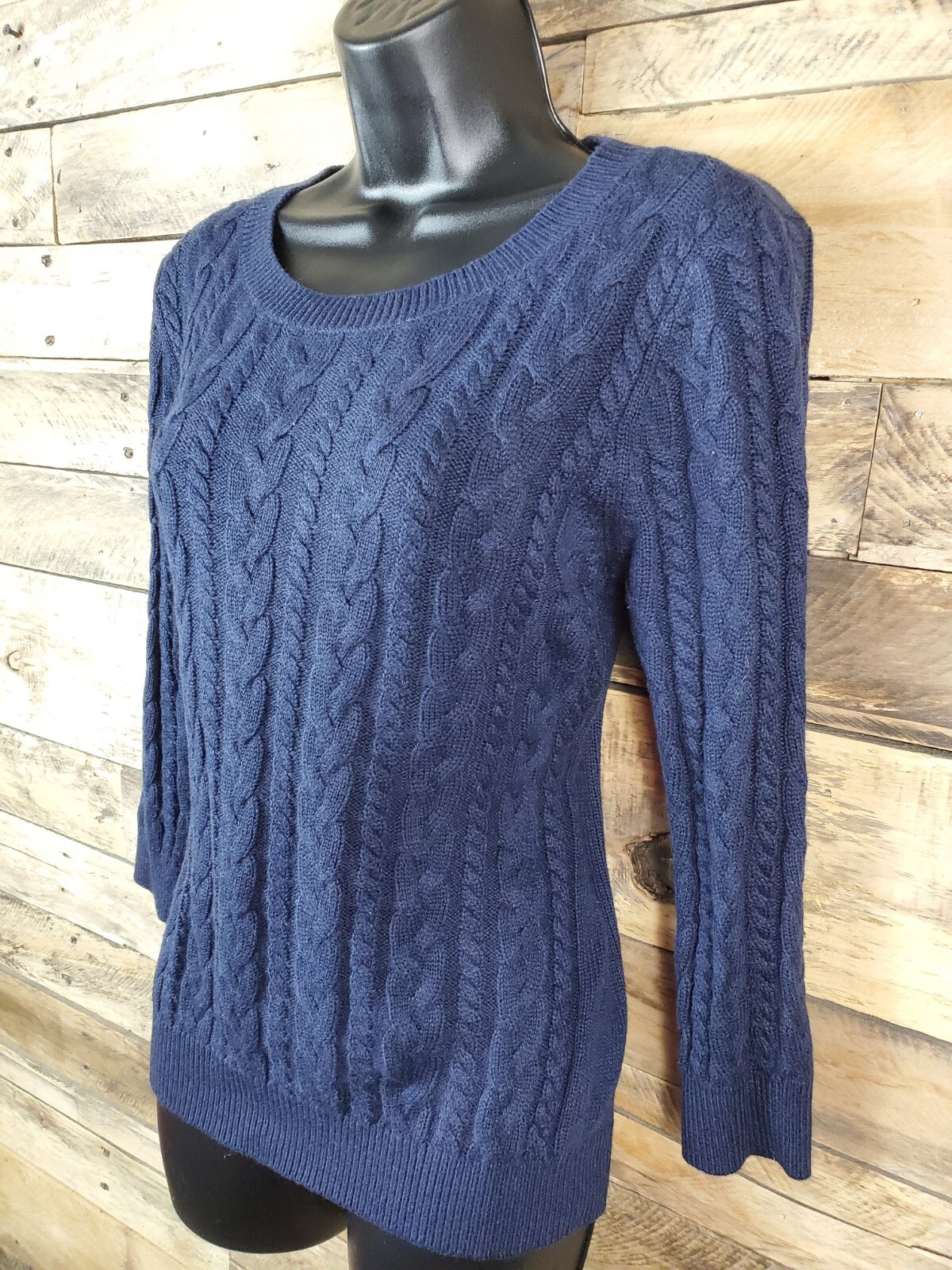 H&M Pullover Sweater Basic Blue Small Chest 35" L… - image 3
