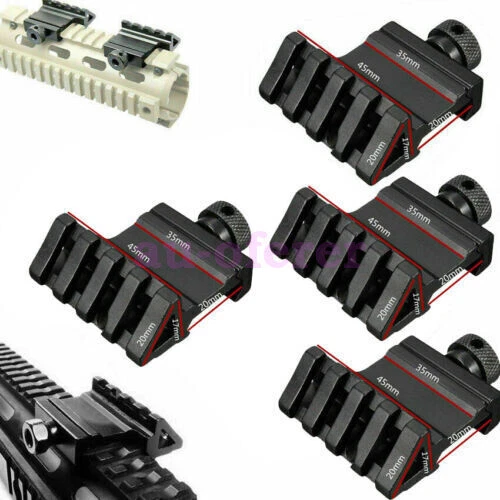 45 Degree Angle Scope Laser Offset Picatinny Weaver Rif|le Side 20mm Rail Mount - Picture 2 of 12