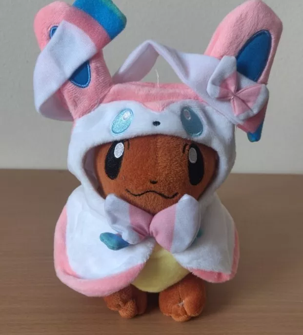 Pokemon Eevee in Sylveon Poncho Plush Toy 7