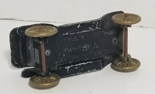 Lot 2 Tootsie Toy 1912 Ford Model T Cars Yellow Red Seats Gold Wheels Vintage - Picture 17 of 17