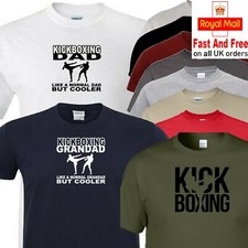 kickboxing t shirt dad grandad or logo