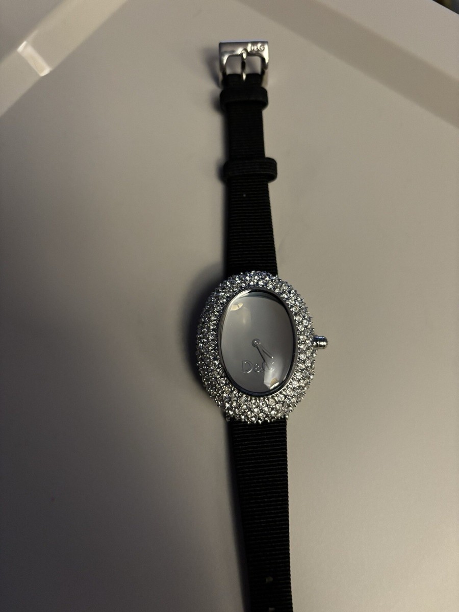 D&G Silver Crystal Pavé Bracelet Watch with Black Dial Watch D&G Silver in Steel - 47491260 main image 3