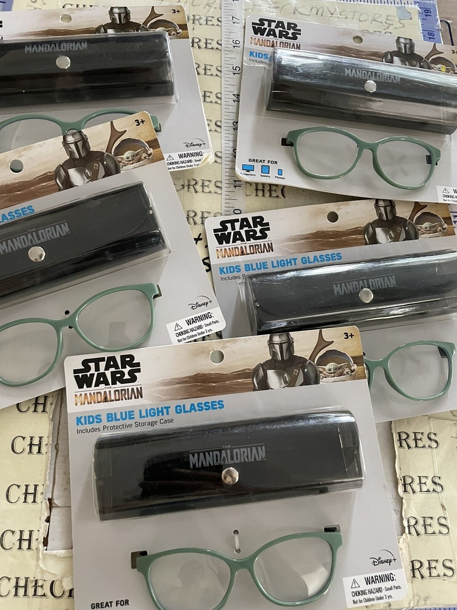5X Star Wars The Mandalorian Kids Blue Light Glasses with Baby