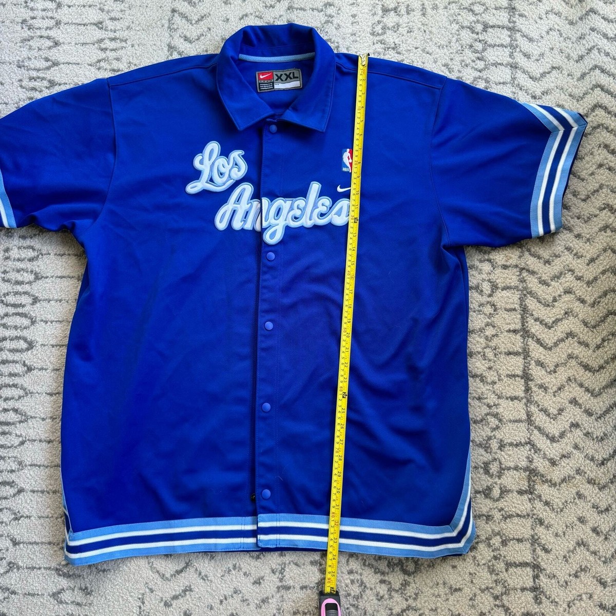 Nike NBA Vintage Los Angeles Lakers Stitched Warmup Jersey Blue