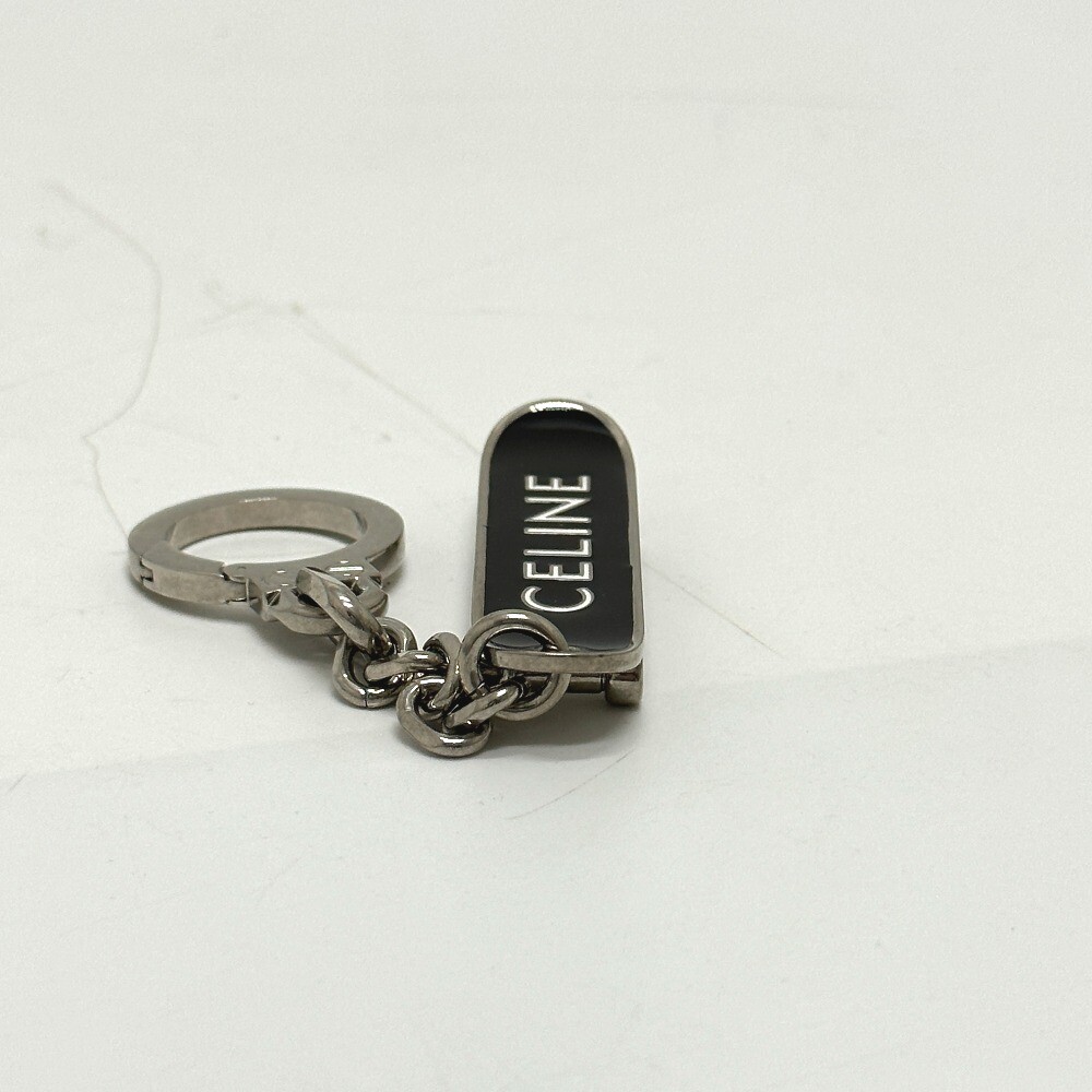 CELINE skateboard Bag Charm Key Holder Metal Black/Silver | eBay