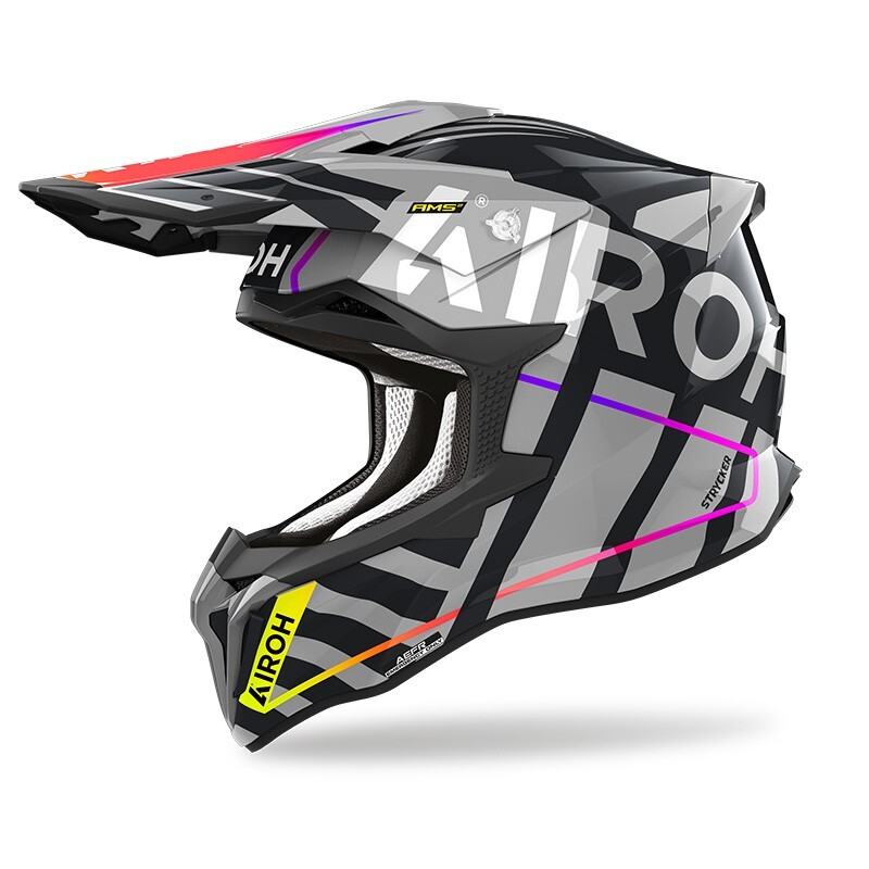 CASCO HELMET CROSS STRYCKER BRAVE GRIGIO AIROH SIZE M