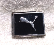 Black Silver Cougar Cat Replacement Clamp Dress Buckle Good Usable Condition