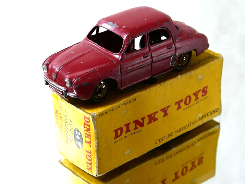 Dinky Toys F N°24E – Renault Dauphine Rouge – 1/43 – Boîte – Fabrication France
