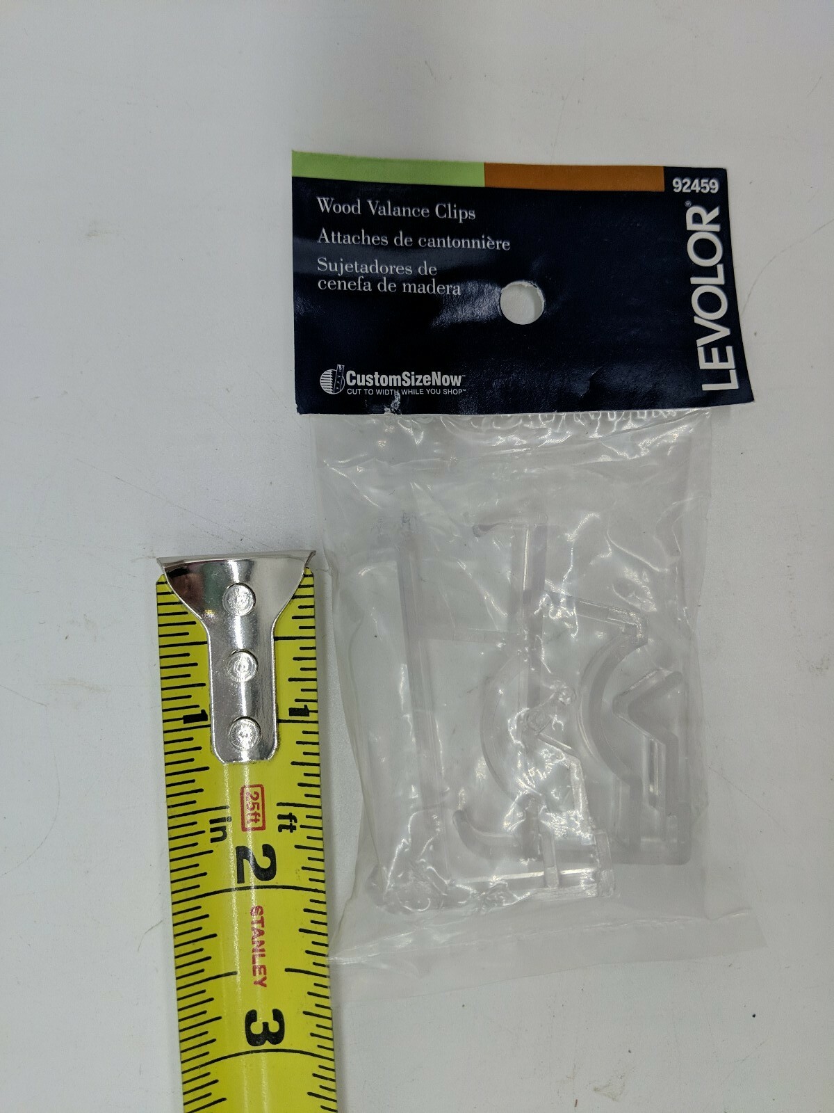 OEM Original LEVOLOR Faux Wood Blind Clear Valance Clips Pair 2" (181