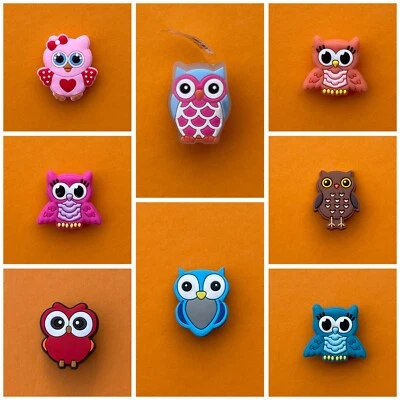 LED Blinkies/Schuhstecker/Shoe Charms/Anstecker/Pins TIERE/EULEN/UHU/OWL