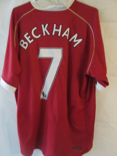 Manchester United 2006-2007 Home Beckham Football Shirt Size large /34750 - Afbeelding 1 van 3