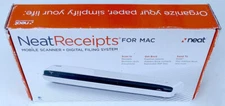 Neat Receipts for MAC Mobile Scanner + Digital Filing System Open Box NIB Unused