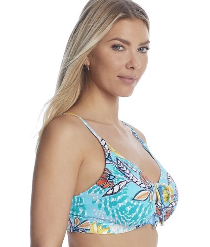 Sunsets Multicolor Geometric Underwire Tankini Swimsuit Tops Size