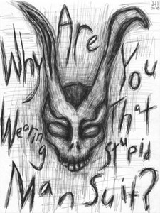 Donnie Darko Frank the Rabbit 8.5" x 11" ink drawing horror | eBay