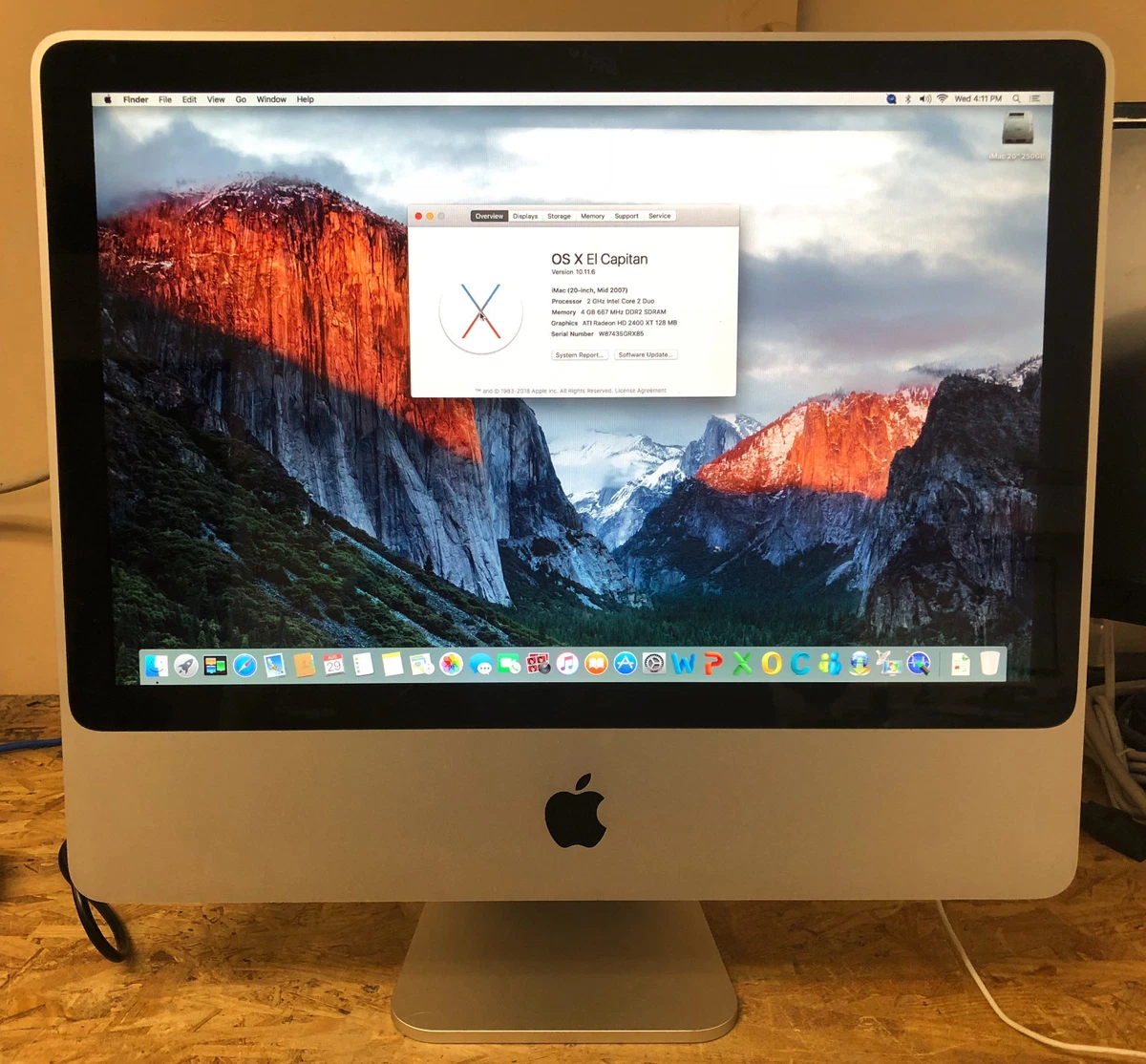 Apple iMac Mac OS X 10.11, El Capitan 2007 Apple Desktops & All-In