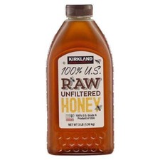 Kirkland 100 U.S. Raw Unfiltered Honey 3 lbs Tasty Sweet Natural Tasting Spread
