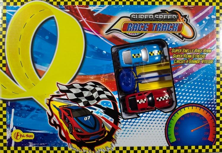 TOI-TOYS Super Speed Loopingbahn,2 Autos,Spielzeug mit Katapult,Rennbahn,Autorennbahn,NEU