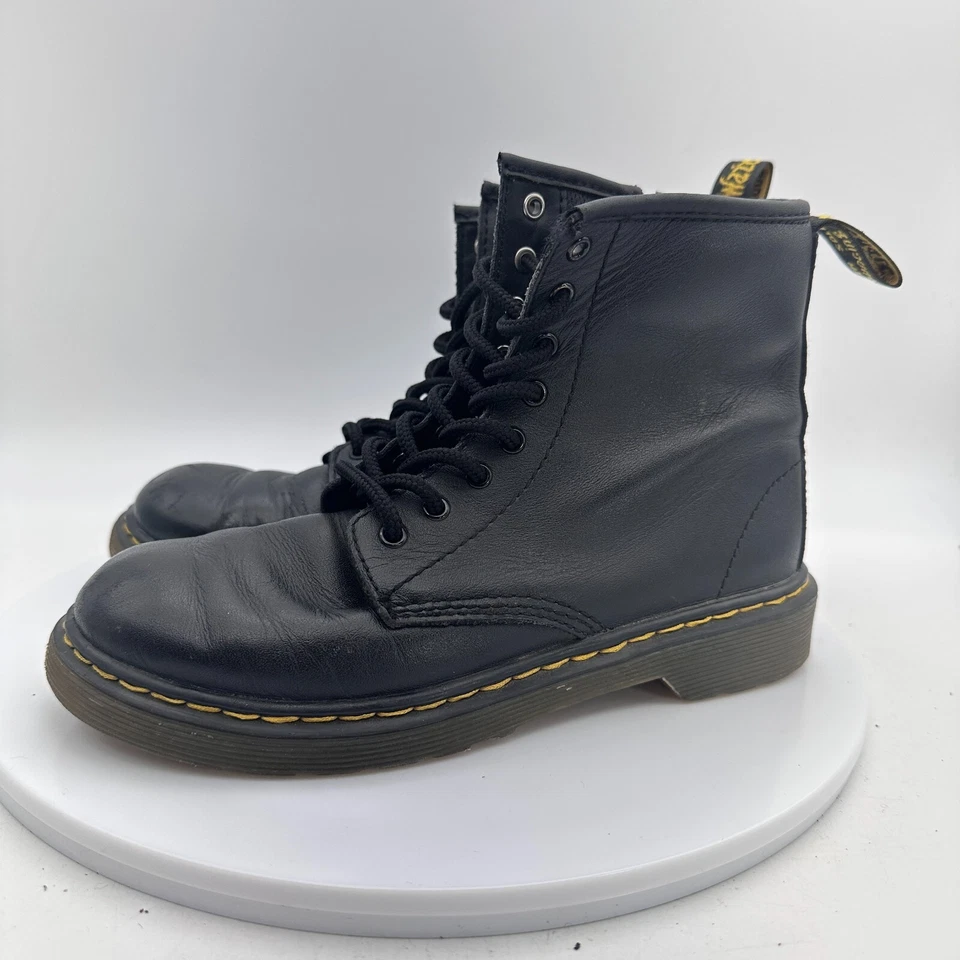 Bota de Combate Dr Martens 1460 J Pascal Cuero Negro Cremallera Unisex Niños Talla 3 Foto 2 de 4
