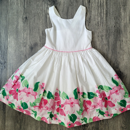 Jane and Jack Boutique Baumwollkleid Gr. 4 gefüttert voller Rock Tüll Blumen weiß