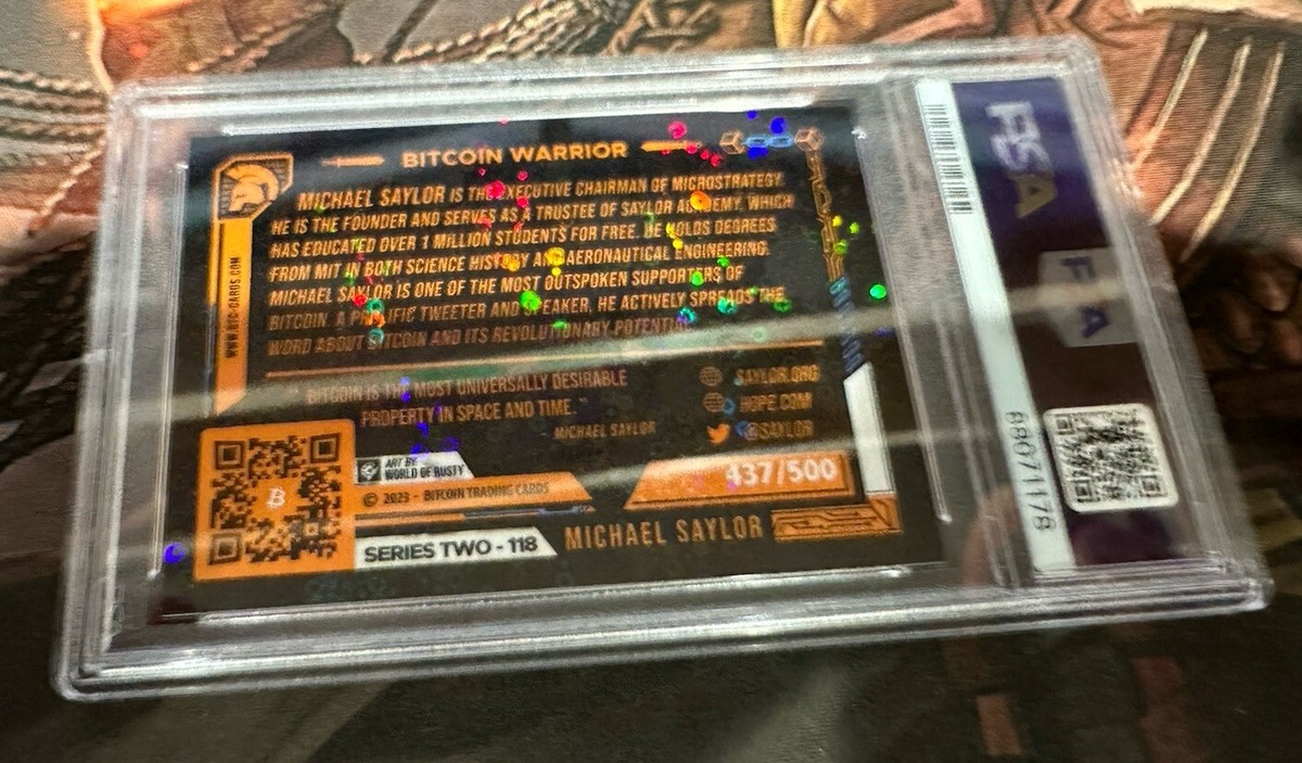 2023 Bitcoin Trading Cards S2 Michael Saylor Foil Rare /500 PSA 10 | eBay
