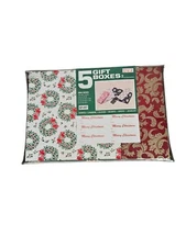 NWT Vintage Little Rock Packaging Co Christmas Gift Box Set of 5