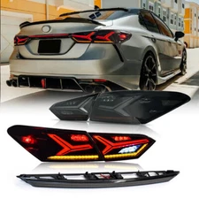 Pair LED Tail Light Center Trunk Lamp For Toyota Camry 2018-2024 Rear Lamp Smoke