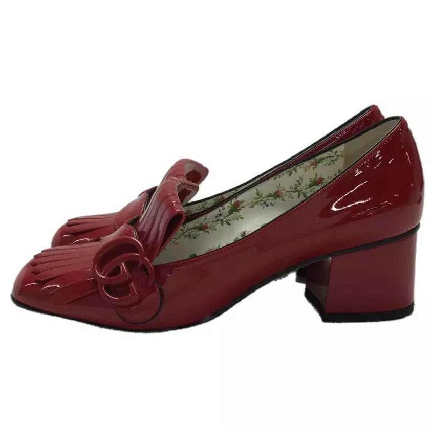 Gucci marmont patent leather pumps sale