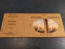 Souvenir of Ottawa Canada Post Card Views Book Vintage Miniature View Album