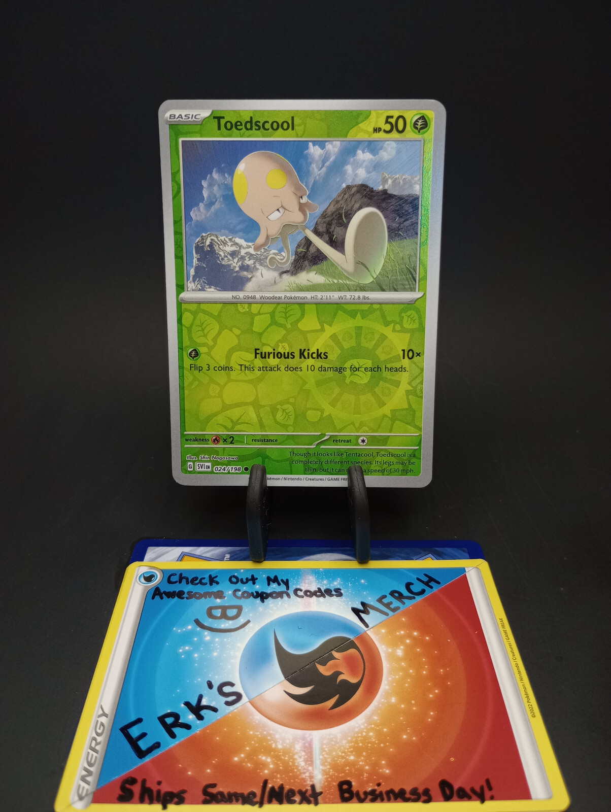 Toedscool 024/198 Scarlet & Violet Reverse Holo Common Pokemon Card 