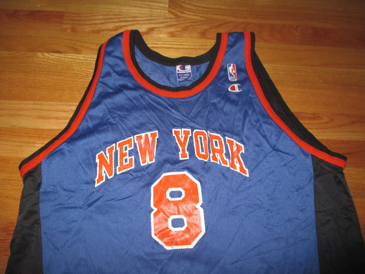 Vtg #8 LATRELL SPREWELL New York Knicks Champion Jersey 52 (Deadstock) –  XL3 VINTAGE CLOTHING