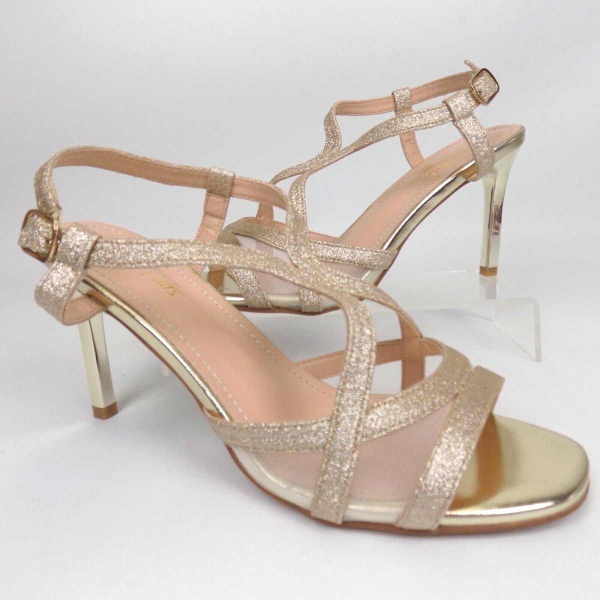 NEW! Dream Pairs Women Ninia-1 Evening Heels Gold Dress Sandals Size 7.5 Med NEW! Dream Pairs Women Ninia-1 Evening Heels Gold Dress Sandals Size 7.5 Med