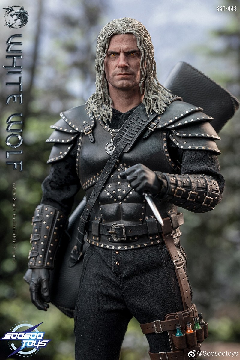 Soo-sootoys SST048 ウィッチャー ゲラルト1/6白狼 wolf In Stock New Soosootoys SST-048 1/6 The Witcher White Wolf