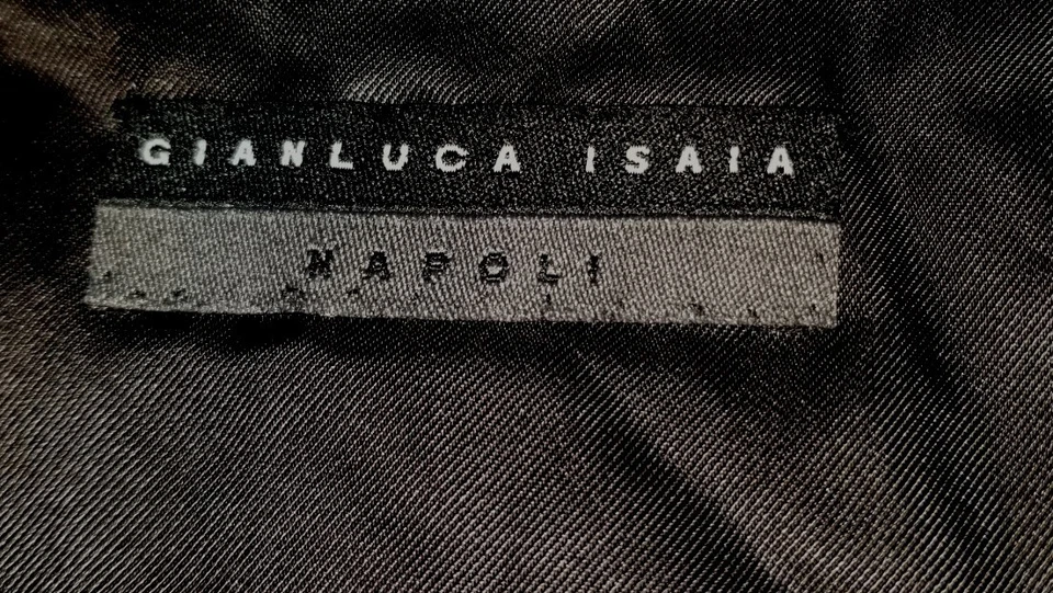 42R Isaia Check canvas Green Orange Black Check tweed sport Coat Blazer jacket - Image 2 of 4