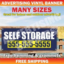 SELF STORAGE Advertising Banner Vinyl Mesh Sign Retail Space Lease UNITS RENT