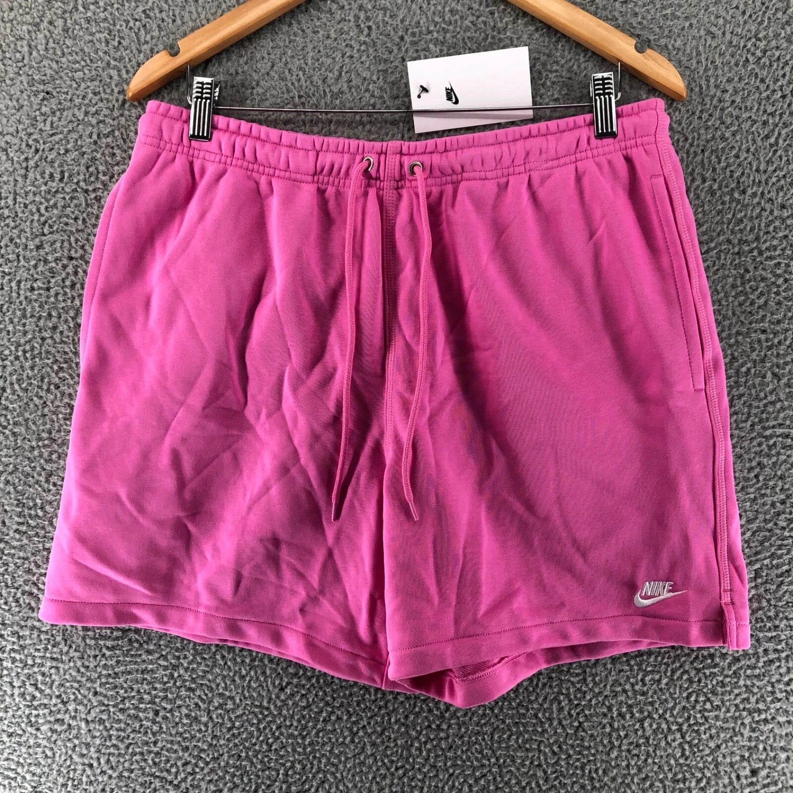 Nike Fleece Shorts Men's Size XL Playful Pink Terry Above The Knee FN3520 675