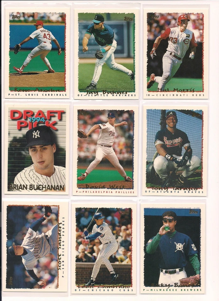 1995 Topps Baseball Trading Cards  / Choose from List CHOICE #s 1 - 250 / mb14 - Image 3 of 4