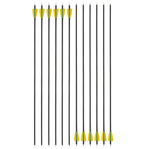 31" Archery Carbon Arrows 2" Turkey Feather SP500 Hunting Compound Recurve Bow - Picture 8 of 12