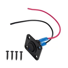 Rocker Toggle Switch Panel, DC 12V 20A Waterproof Blue LED Round Toggle 1 Gang