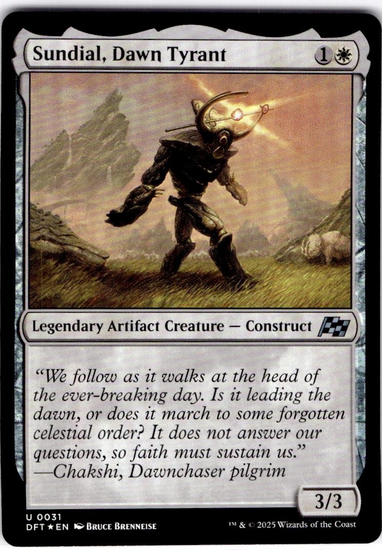 MTG Sundial, Dawn Tyrant Aetherdrift HOLO #31