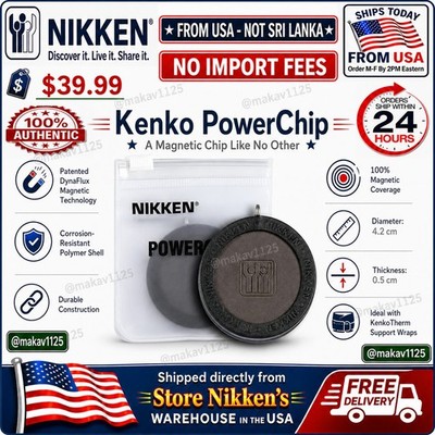 Nikken Kenko PowerChip DynaFlux Magnetic Therapy Chip Patented Magnet Disk NEW 