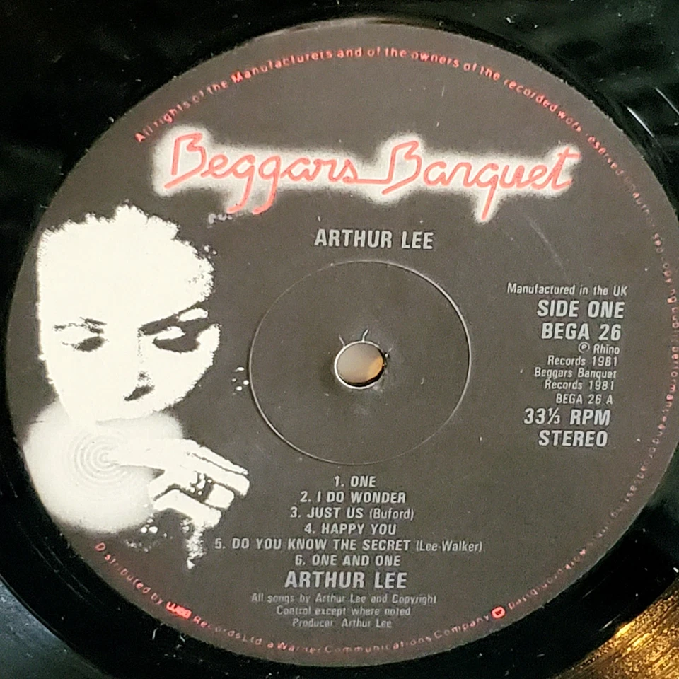 ARTHUR LEE Self-Titled UK LP VG+ Plays Well 1981  Beggars Banquet Vinyl Is Love Foto 3 de 3