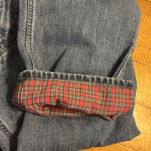 J Crew Men’s Denim Blue Jeans 34X36 Cotton Flannel Lined 5 Pocket Made in USA - Picture 8 of 10