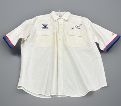Chase Authentics Mark Martin 6 Valvoline Racing Button Up Shirt Large NASCAR