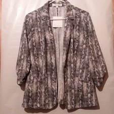 89th  Madison Snake Print Blazer Gray  White NWT