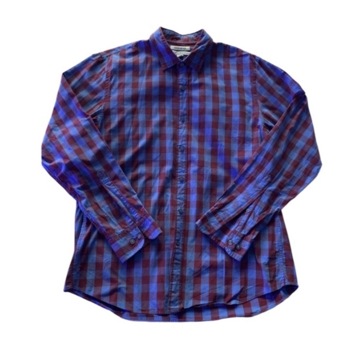 GoodThreads Button Down Shirt Red Blue Classic Gi… - image 1
