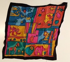 buntes Kinder-Halstuch, 48 x 48 cm, Tiermotiv...