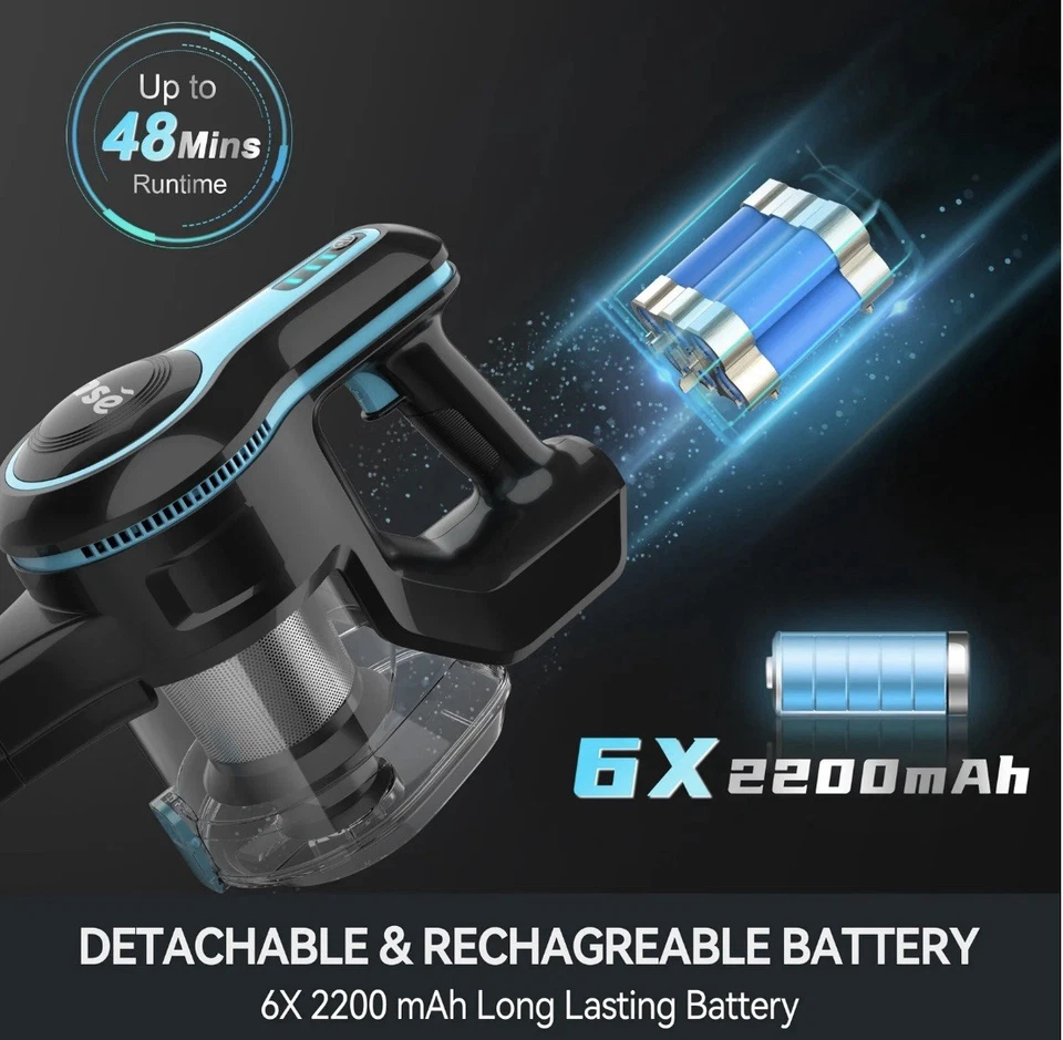 INSE Cordless Vacuum Cleaner N520 – 6-in-1 Powerful Stick Vacuum — Lightweight.  - Image 3 of 4