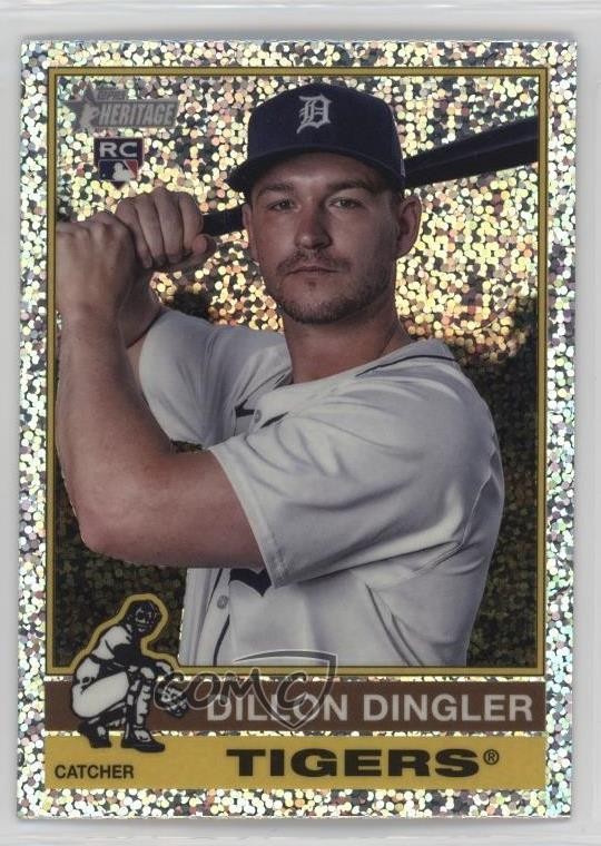 2025 Topps Heritage Chrome Silver Sparkle Refractor Dillon Dingler #130 13dp