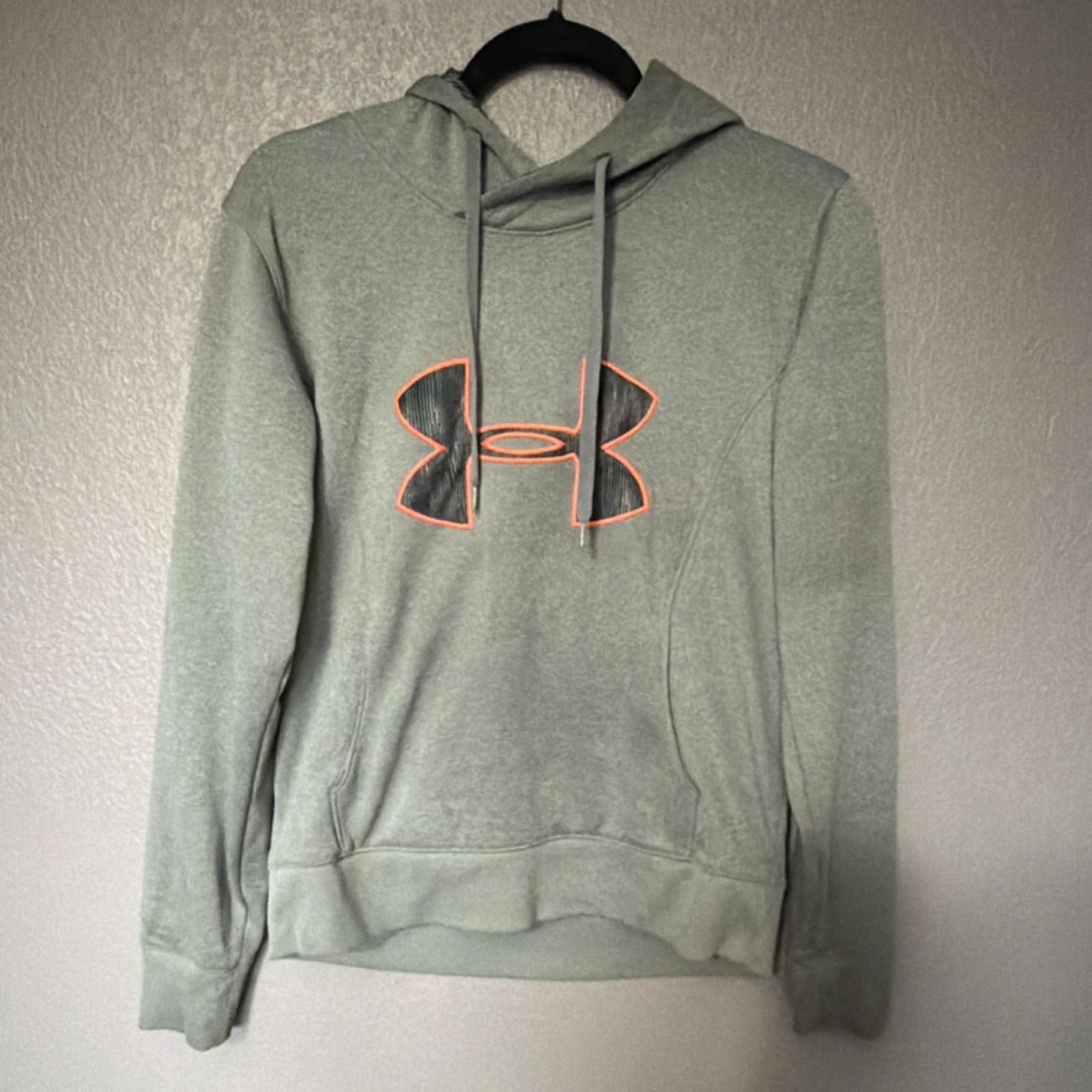 Under Armour Women's ColdGear Gray Fleece Pullover Hoodie Medium