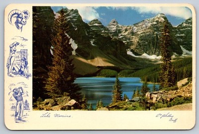 Banff Alberta Lake Moraine Canadian Rockies Gibbons Postcard AB